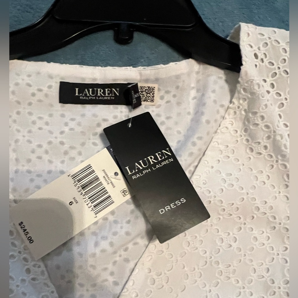 Ralph Lauren White Eyelet Midi Dress - Picture 8 of 15